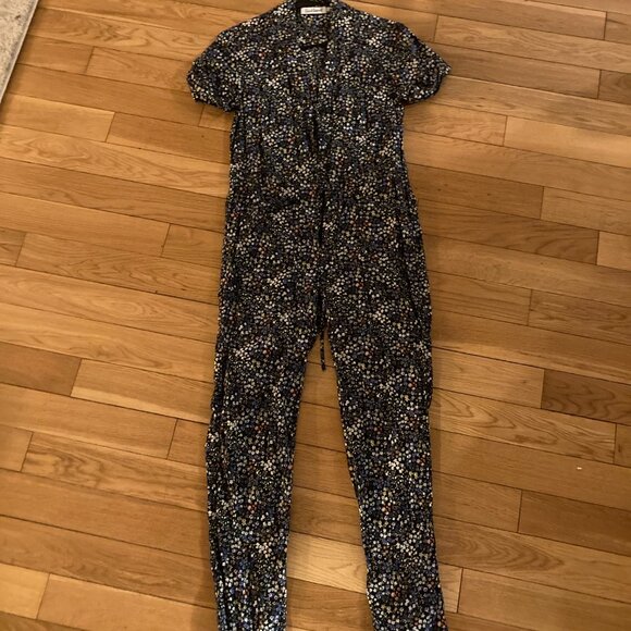 Rachel Antonoff Black Floral Jumpsuit - Picture 2 of 2